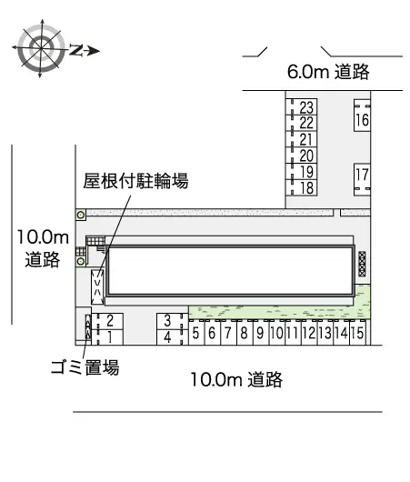 ★手数料０円★越谷市大道　月極駐車場（LP）